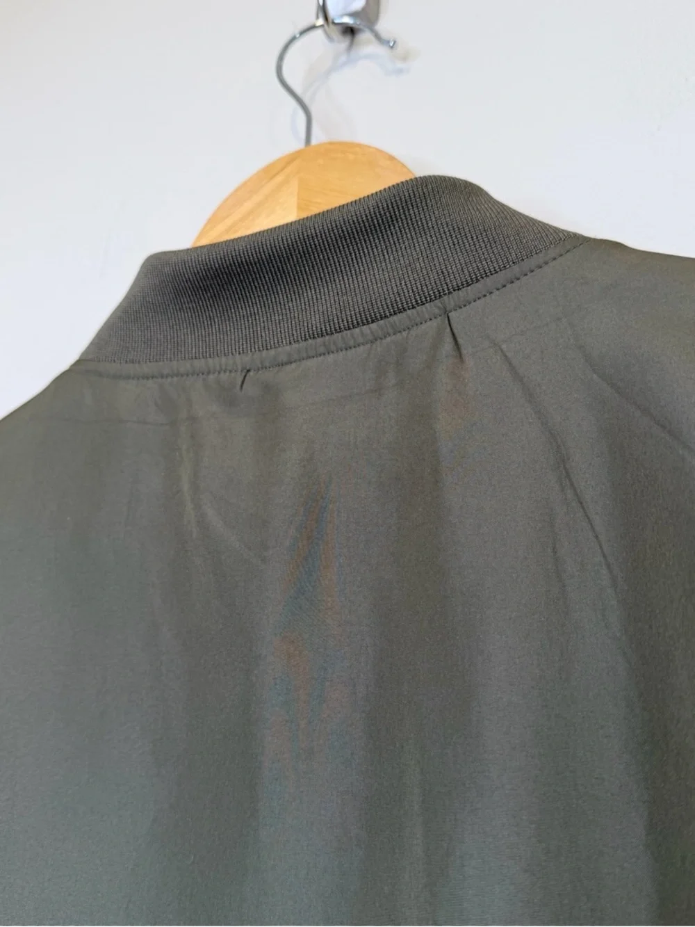 INSO | Olive Green Women's Bomber Jacket with Zip Front - Picture 8 of 13